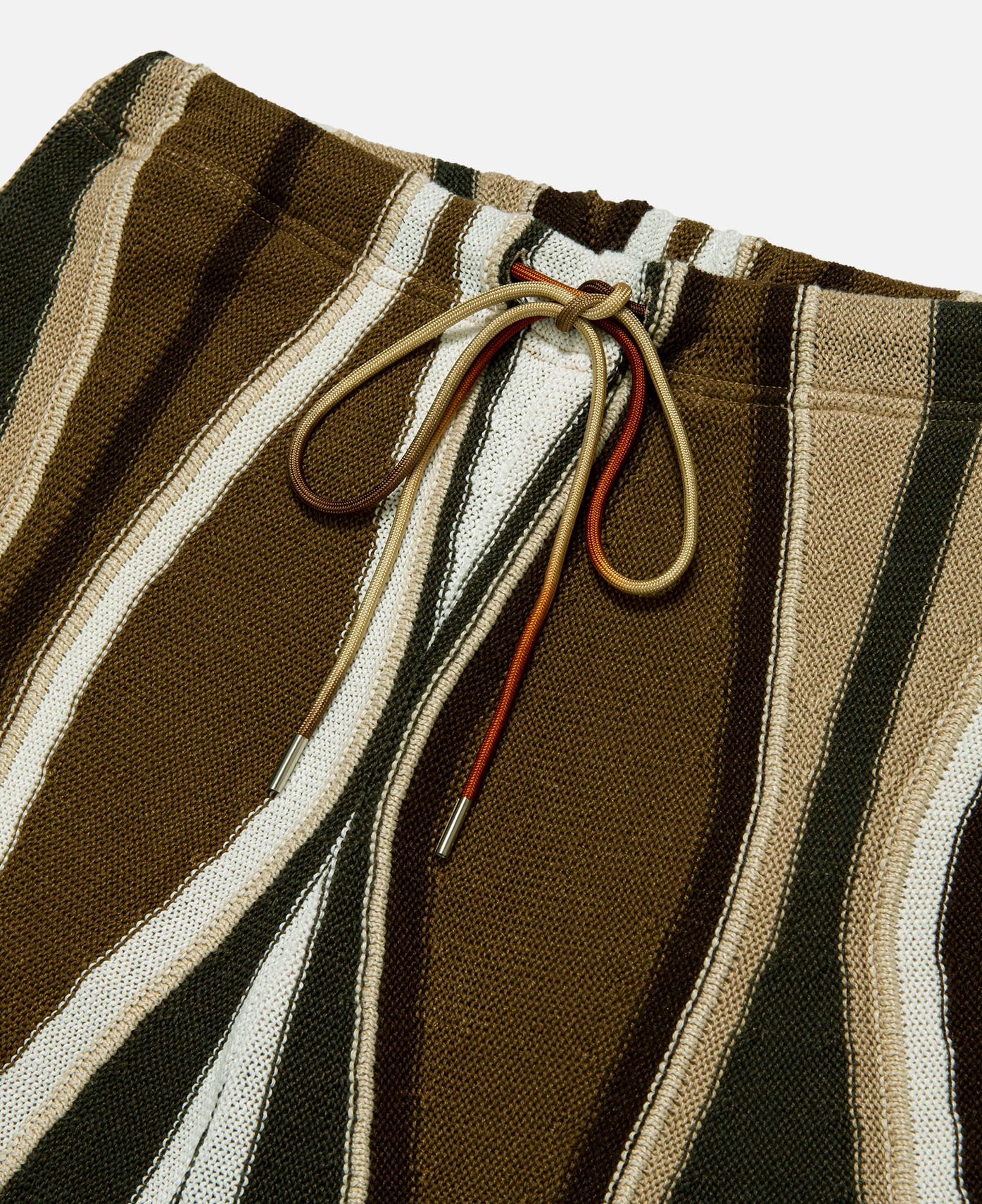 Children Of The Discordance - 7G Feather Stripe Knit Shorts (Beige