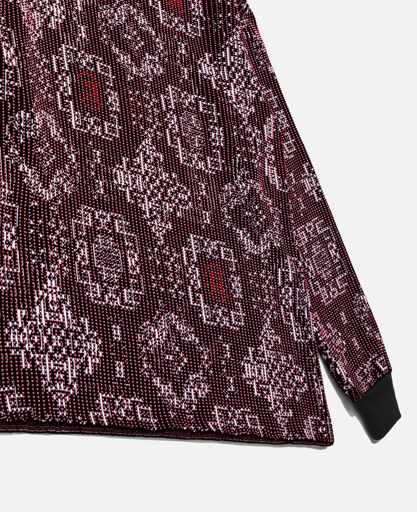 CLOT - Bandana Silk Pattern Knit Hoodie (Burgundy) – JUICESTORE