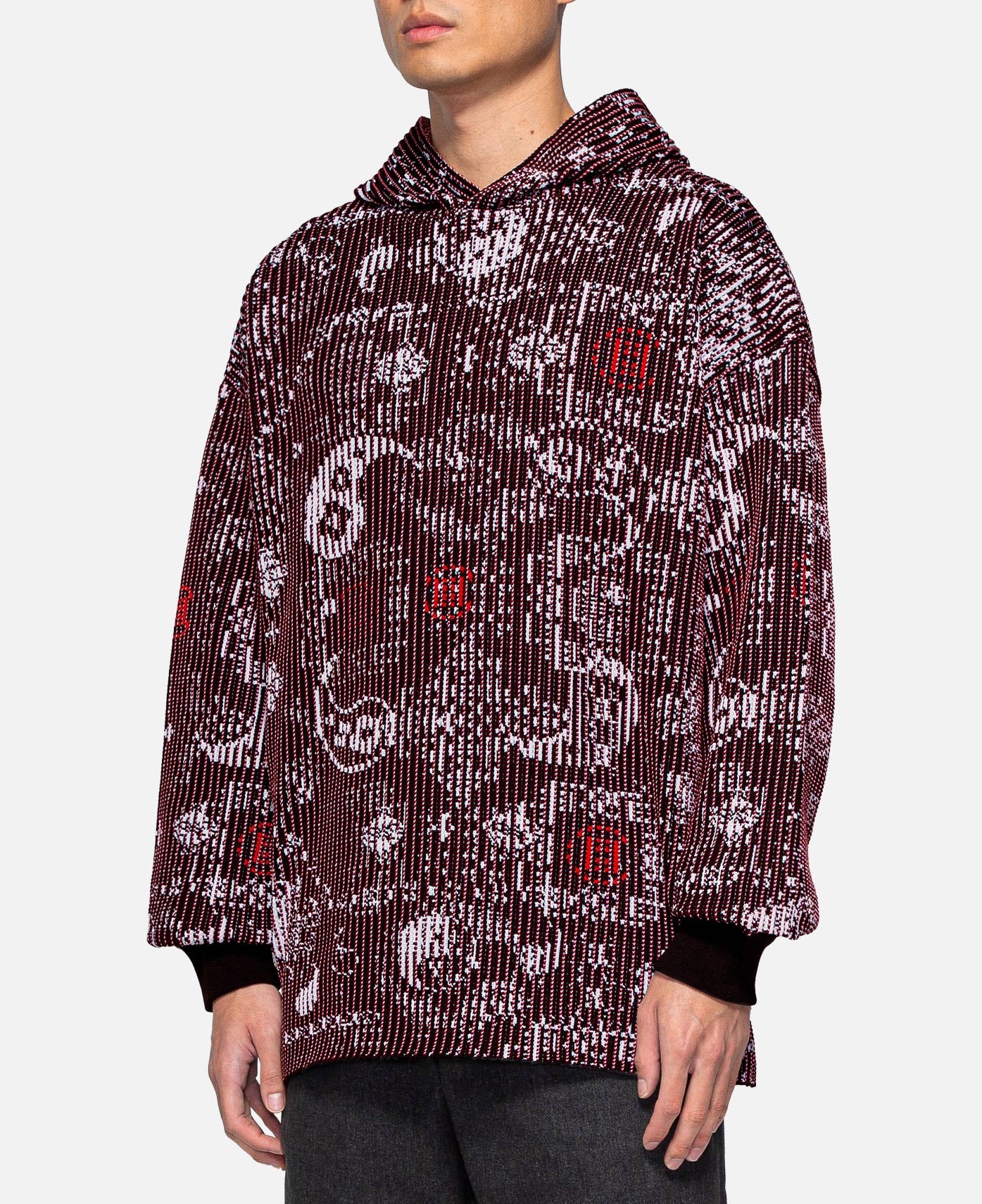 CLOT - Bandana Silk Pattern Knit Hoodie (Burgundy) – JUICESTORE