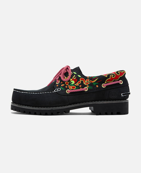 CLOT x Timberland - Men's 3-Eye Lug Handsewn Boat Shoes (Black