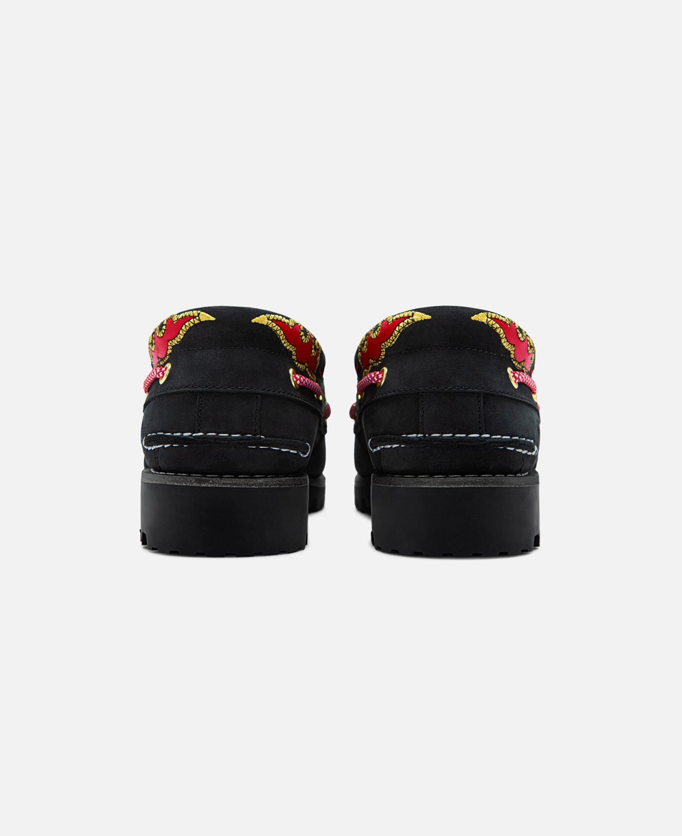 Women's Noreen 3-Eye Lug Handsewn Boat Shoes (Black)