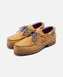 CLOT x Timberland - Men's 3-Eye Lug Handsewn Boat Shoes (Wheat