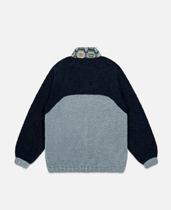 Contrast Collar Fleece (Blue)