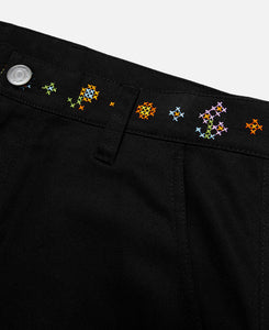 Floral Chain Carpenter Pants (Black)