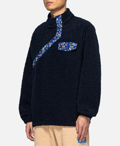 Neck Closure Full Over Jacket (Navy)