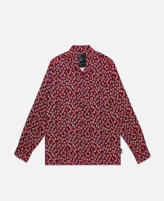 Paisley L/S Shirt (Burgundy)