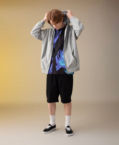 Panda Zip Up Hoodie (Grey)