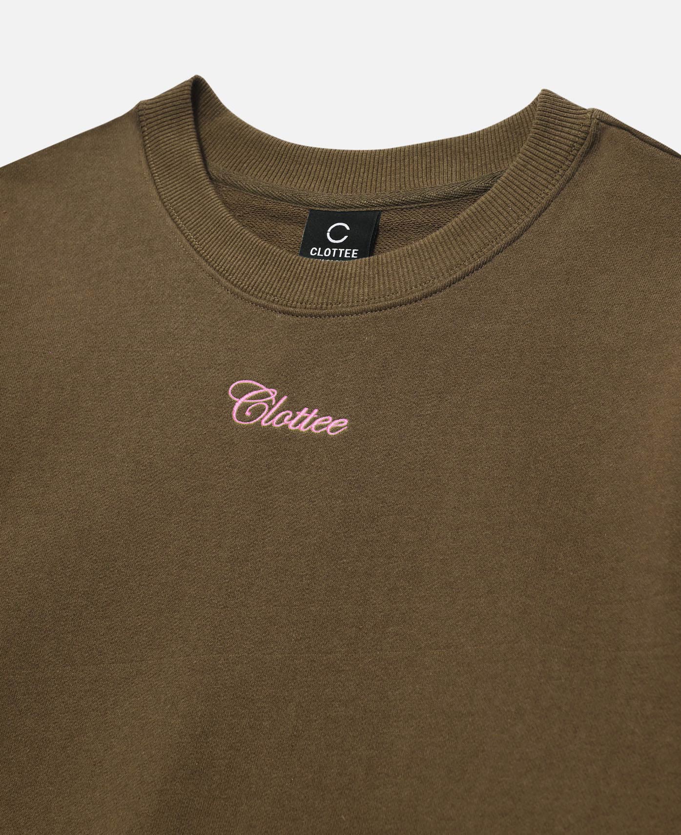 CLOTTEE - CLOTTEE Script Crewneck Sweatshirt (Olive) – JUICESTORE