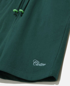 CLOTTEE Script Sweatshorts (Green)