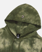 CLOTTEE Script Tie Dye Hoodie (Green)