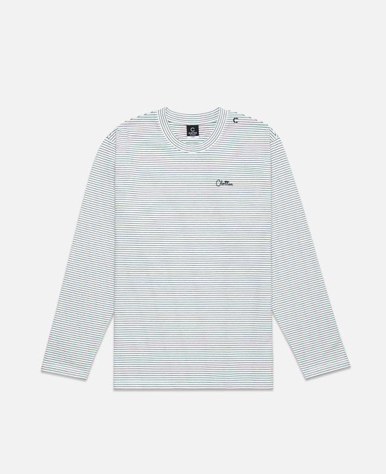 Striped L/S T-Shirt (White)