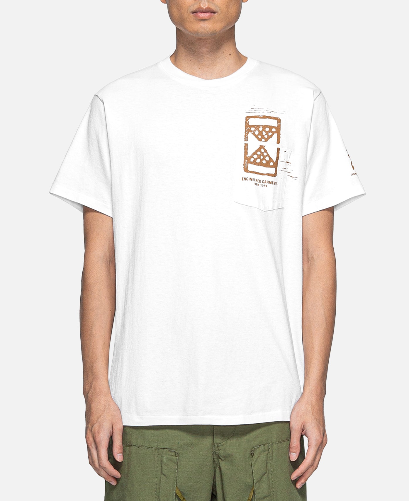 Engineered Garments - Printed Cross Crew Neck Pocket T-Shirt