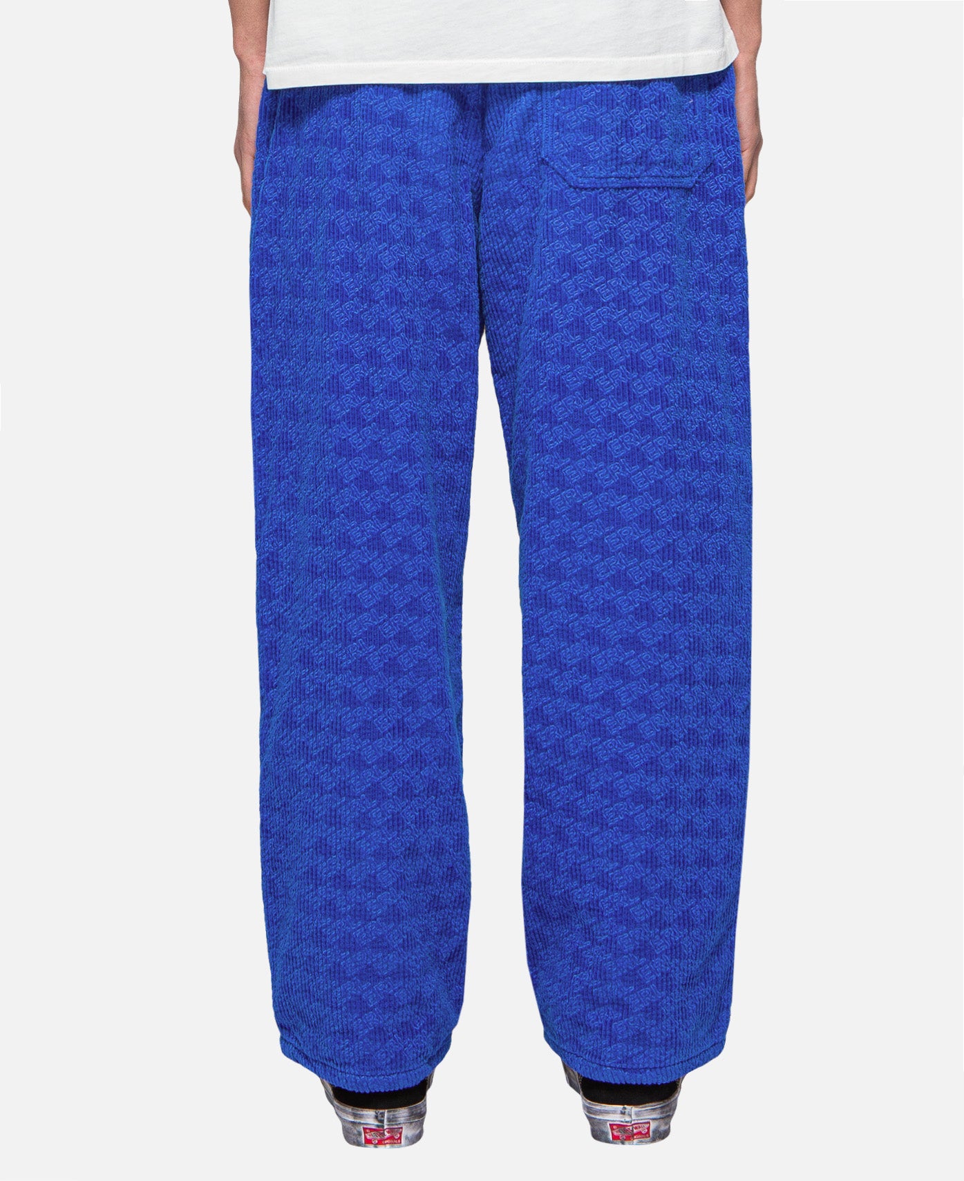 Unisex Corduroy Embossed Pants Woven (Blue)
