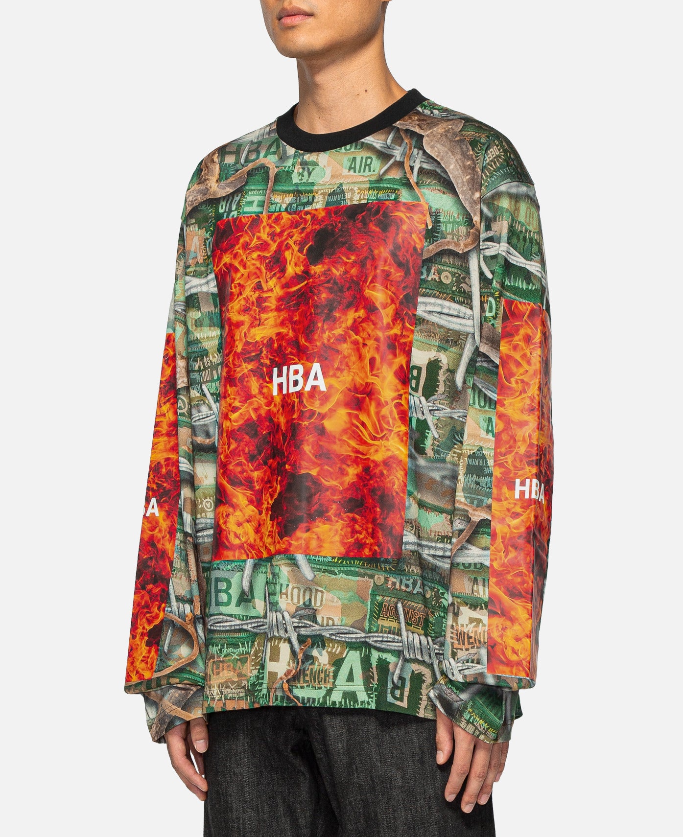 Ablaze Box Camo L/S T-shirt (Green)