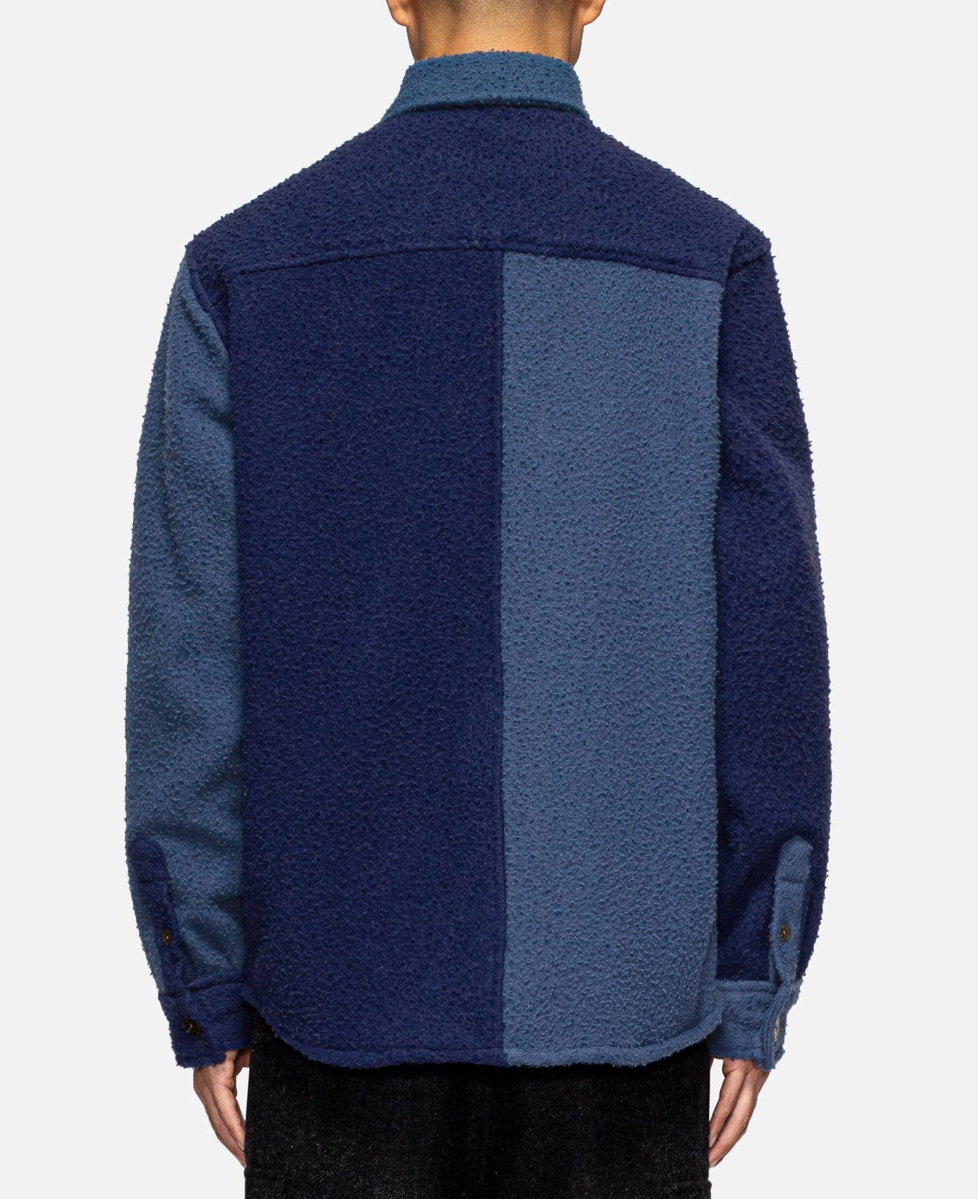 Boiled Wool Overshirt (Navy)