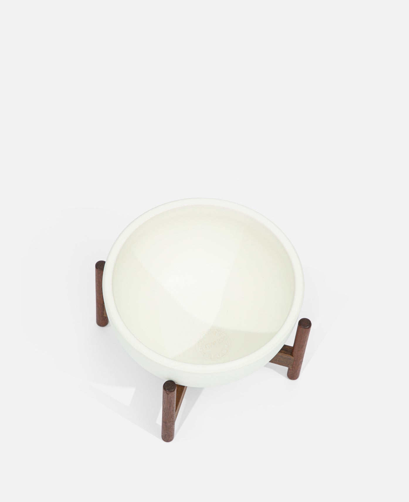 Case Study® Tabletop Bowl With Wood Stand (White)