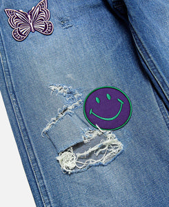 Needles - Assorted Patches Straight Jeans - 13oz C/L Denim