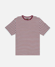 Needles Crew Neck Stripe T-Shirt (Burgundy)