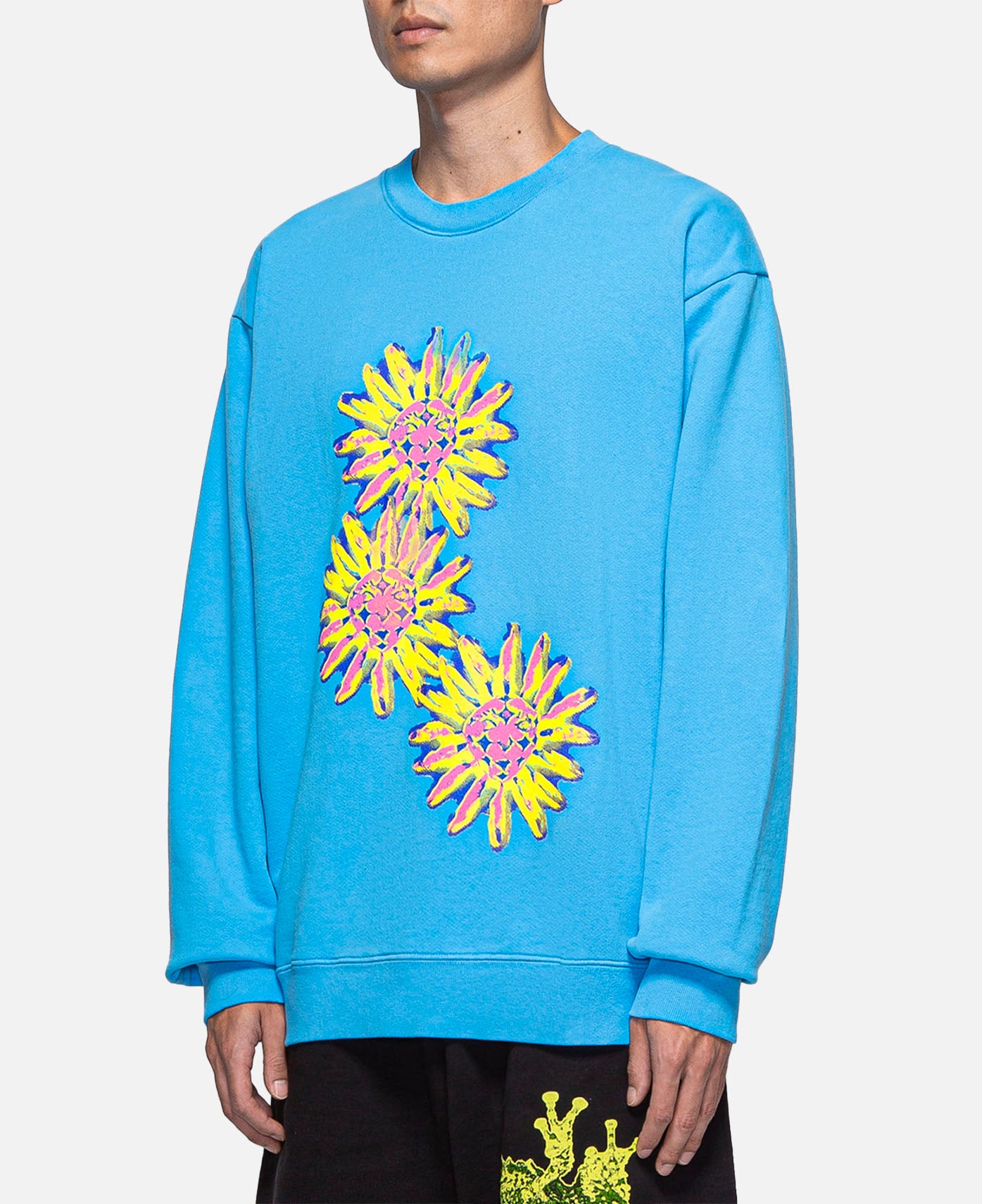 Daisy Crew Neck Sweat (Blue)