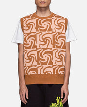 Pinwheel Knitted Vest (Brown)