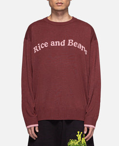 Rice And Beans Knitted Jumper (Burgundy)
