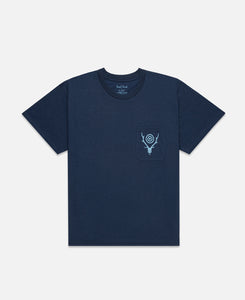 Round Pocket T-shirt (Navy)