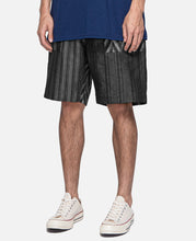 Stripe Denim Fatigue Shorts (Charcoal)