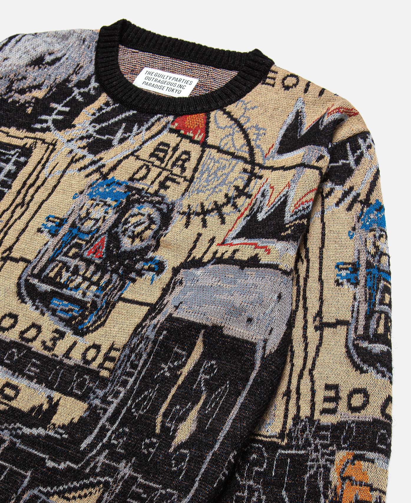 Wacko Maria - Jean-Michel Basquiat Crew Neck Sweater (Type-1 